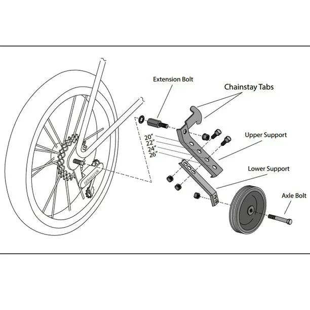 12" Training Wheel / Stabilizer -Live4Bikes