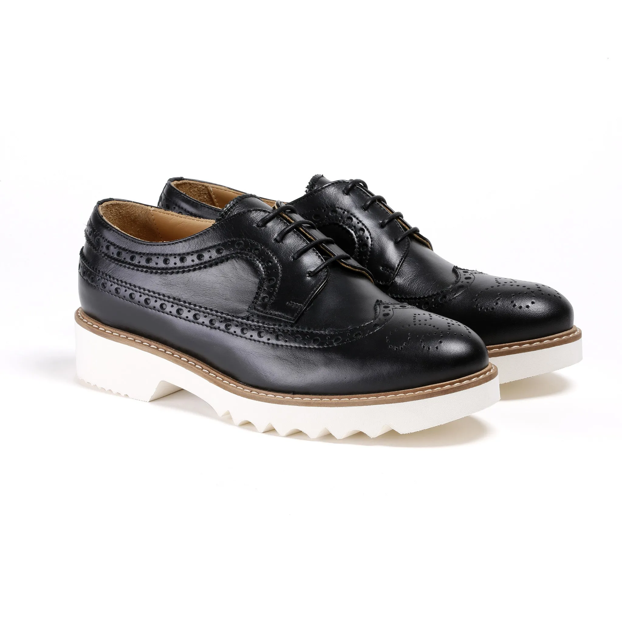 2017 Women's Black Brogue Wingtip