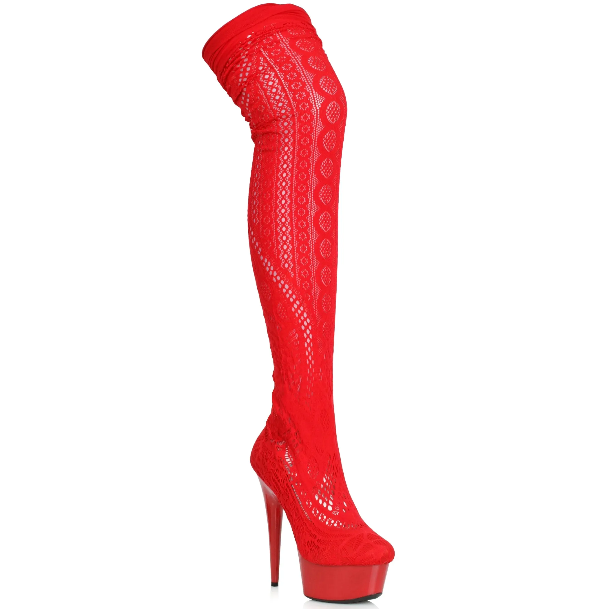 6 Stiletto Stocking Thigh High Boot