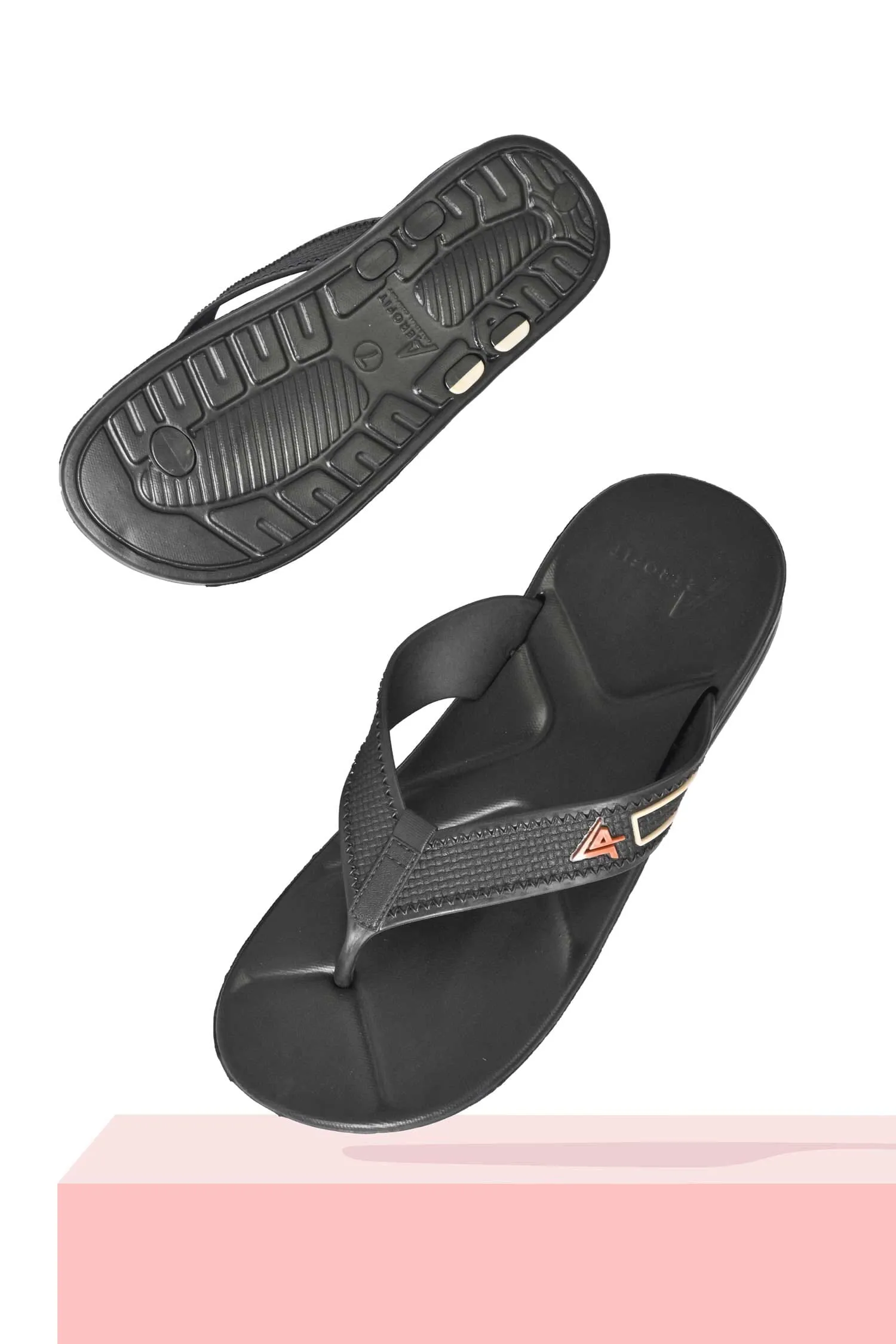 Aerofit Men's Logo Design Flip Flop Slippers