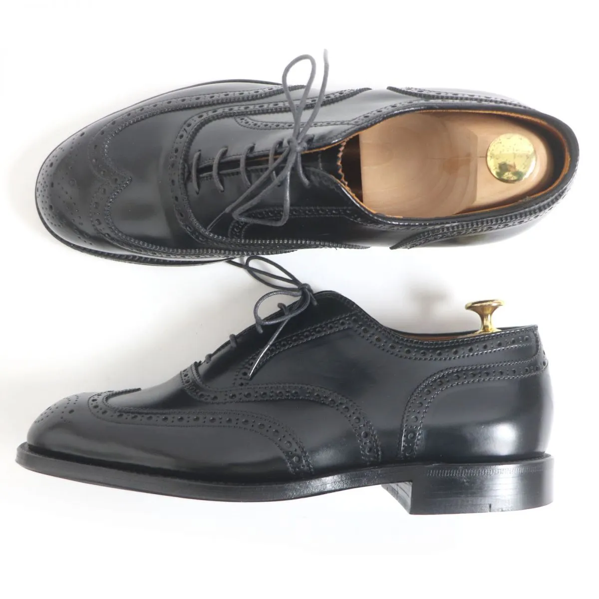 Alden Cordovan Brogue Leather Shoes Black 8.5