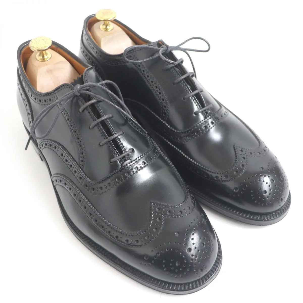 Alden Cordovan Brogue Leather Shoes Black 8.5