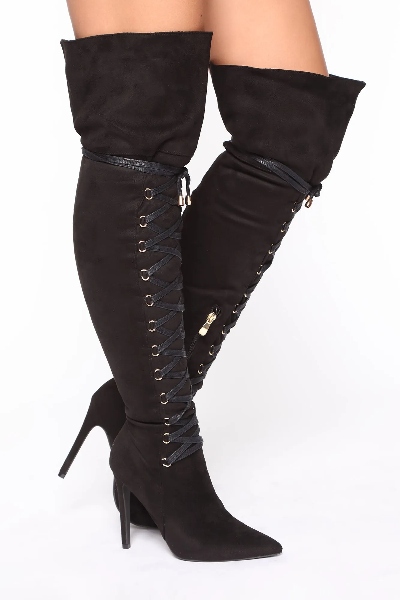 All Tied Up Right Now Boots - Black