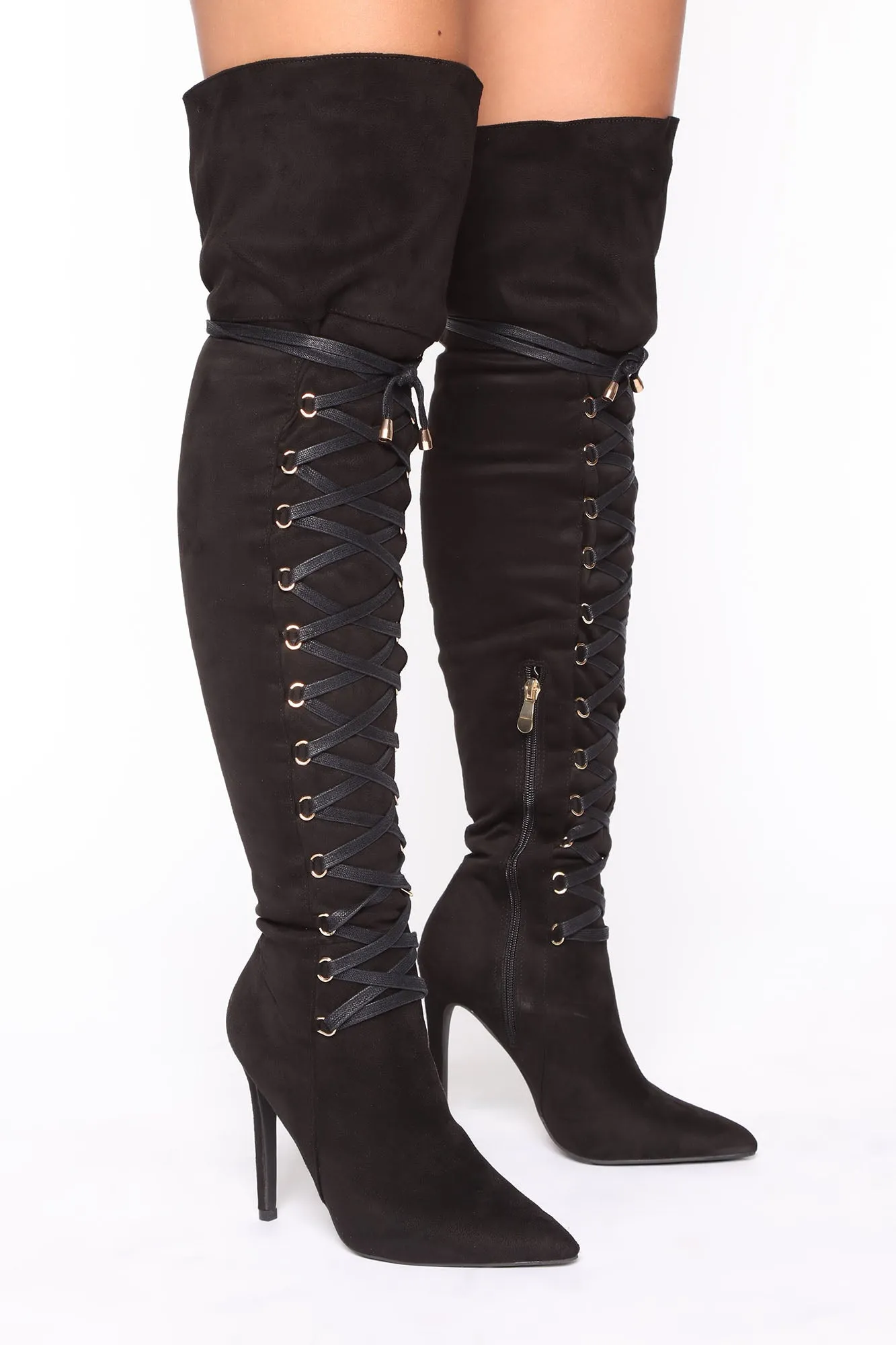 All Tied Up Right Now Boots - Black