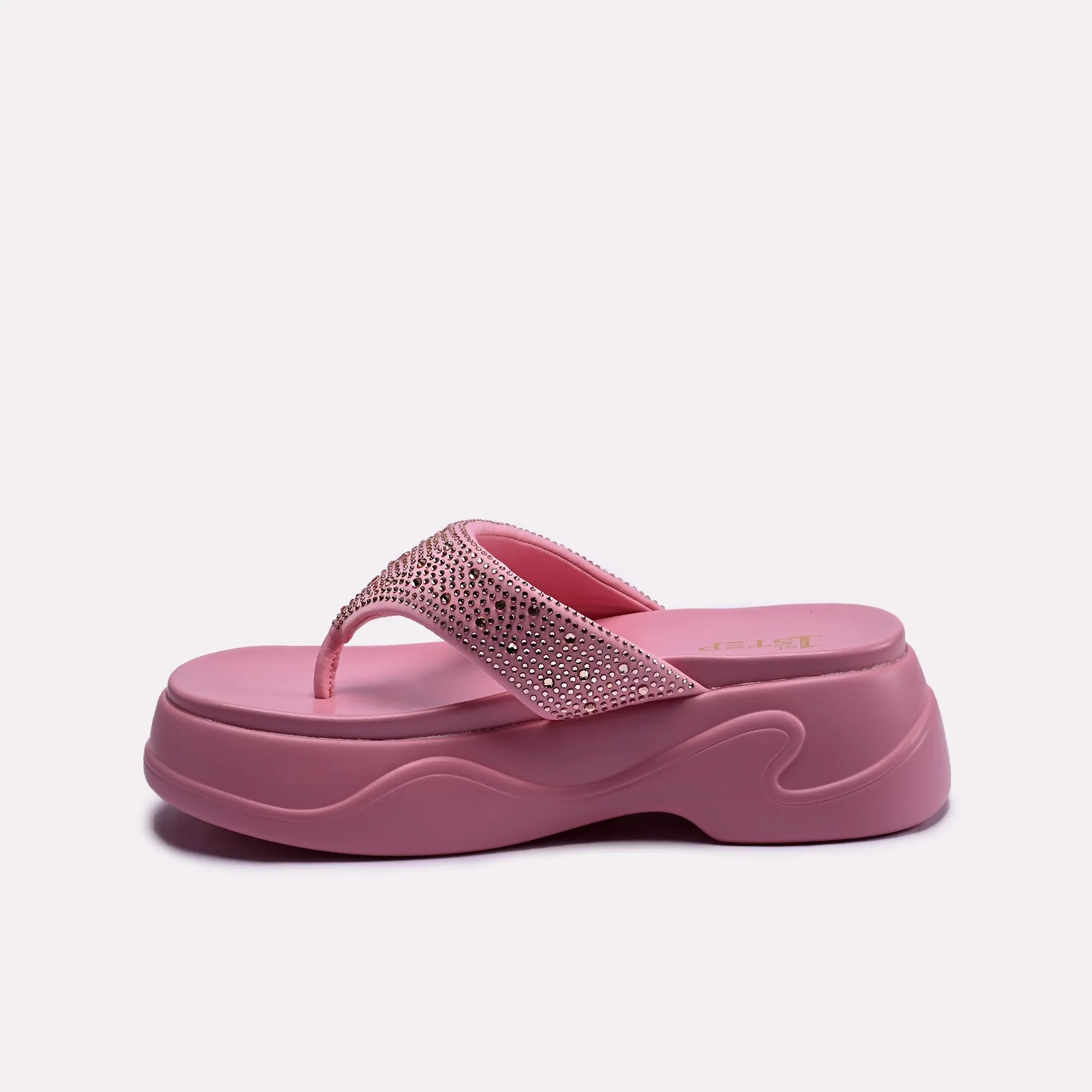 Allen Pink Platform Flip Flops 0412283