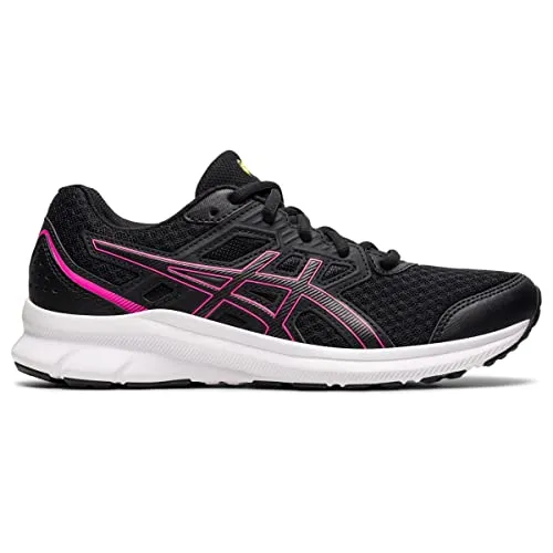 ASICS Women's Jolt 3 Running Shoes, 7.5, Black/HOT Pink