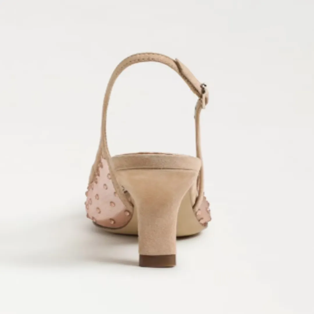 Bianka Mesh Slingback Pump - Beechwood Beige