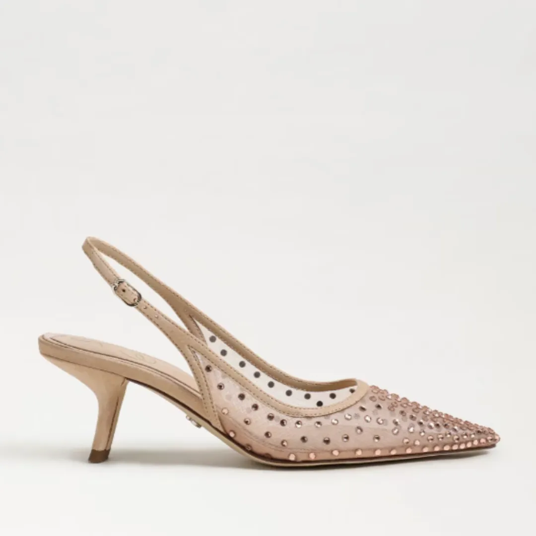 Bianka Mesh Slingback Pump - Beechwood Beige