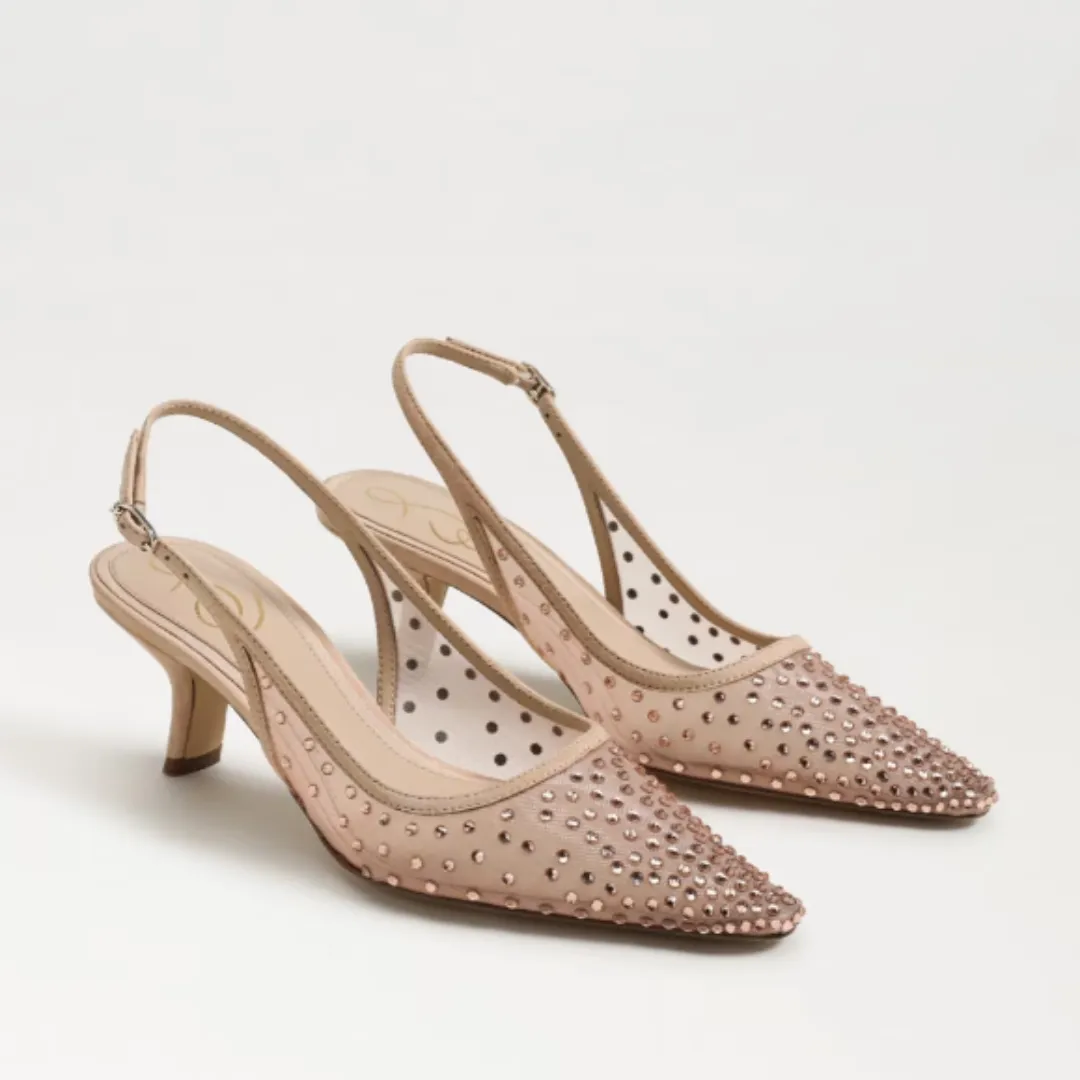 Bianka Mesh Slingback Pump - Beechwood Beige