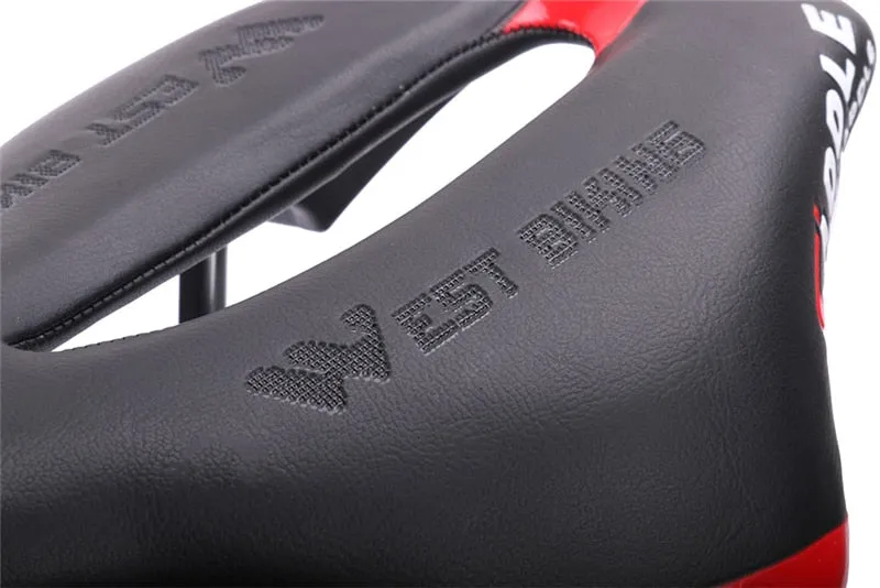 Bicycle Saddle Skidproof Bike Saddle Seat Cushion MTB Hollow  Road Mountain Red Cycling Bicycle Bike Saddle