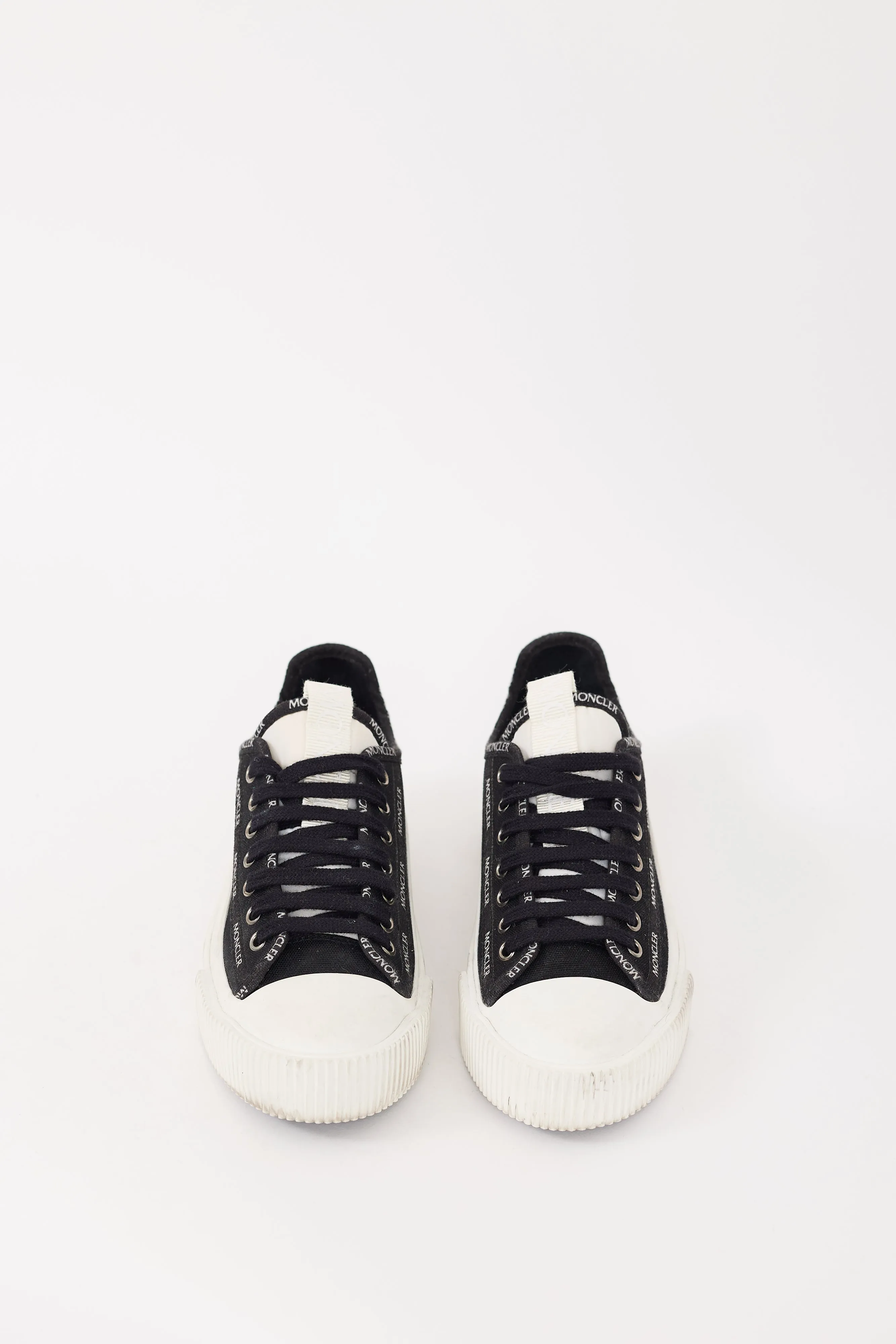 Black & White Canvas Glissiere Sneaker