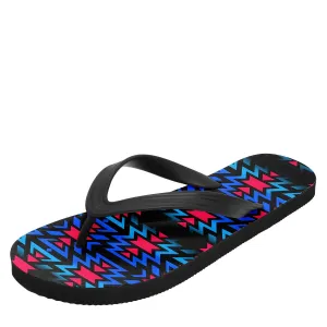 Black Fire Dragonfly Flip Flops