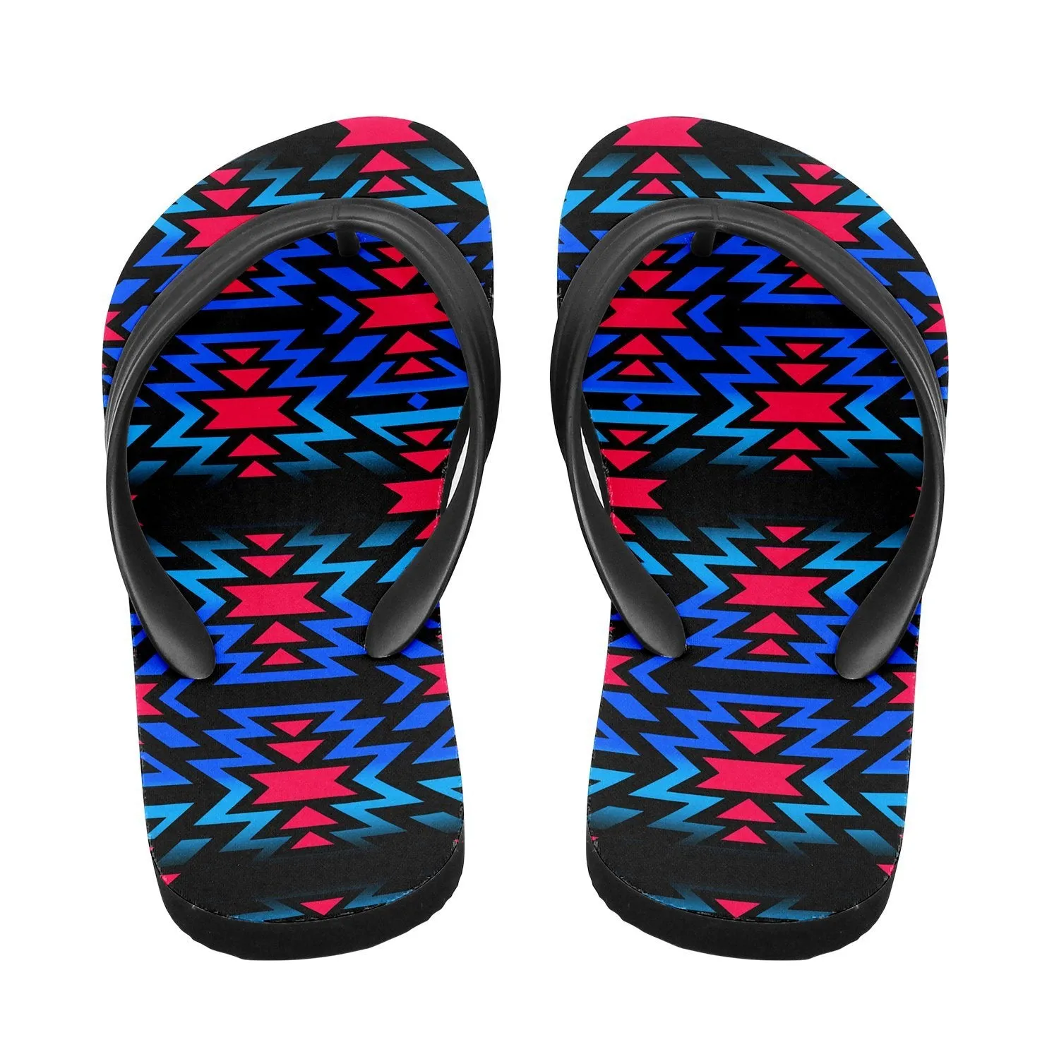 Black Fire Dragonfly Flip Flops