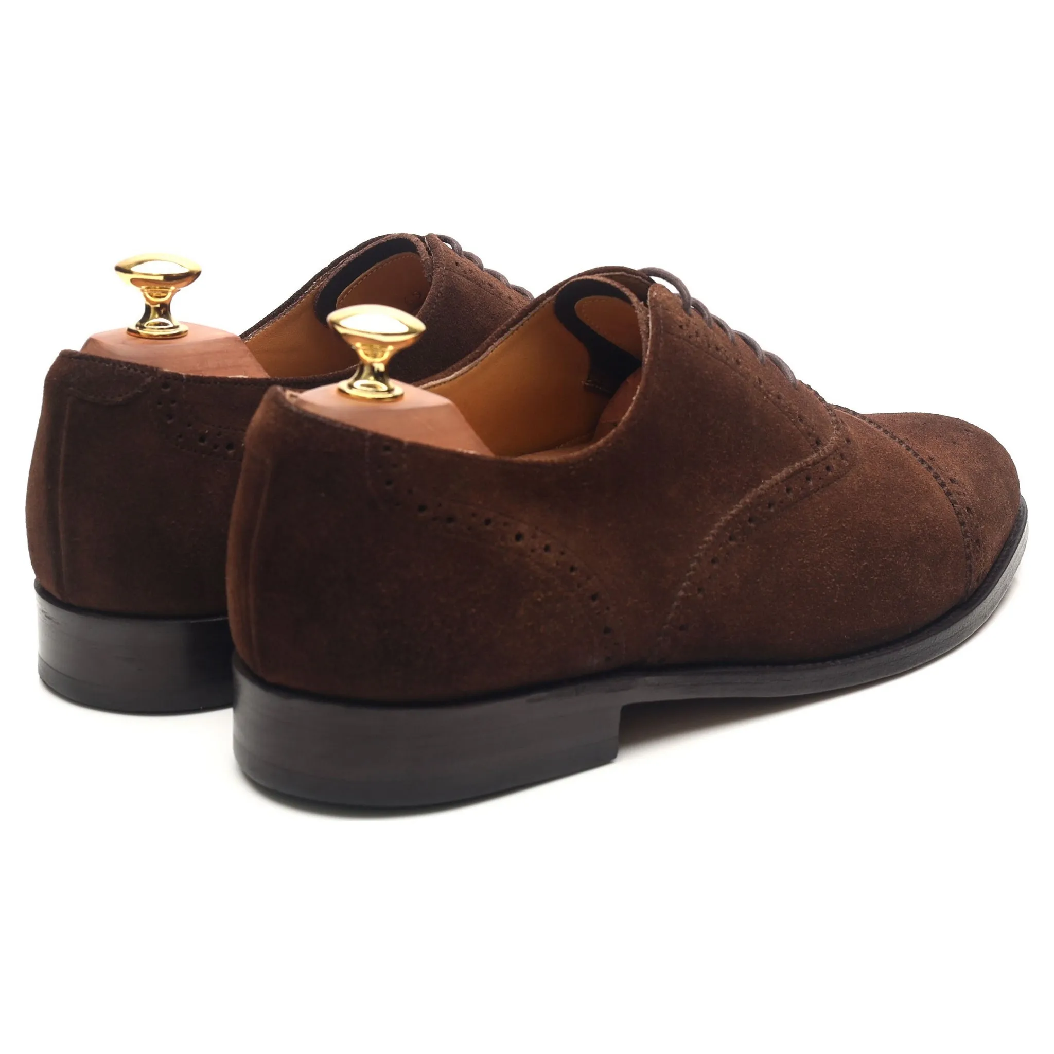 Brown Suede Oxford Semi Brogues UK 8.5 G