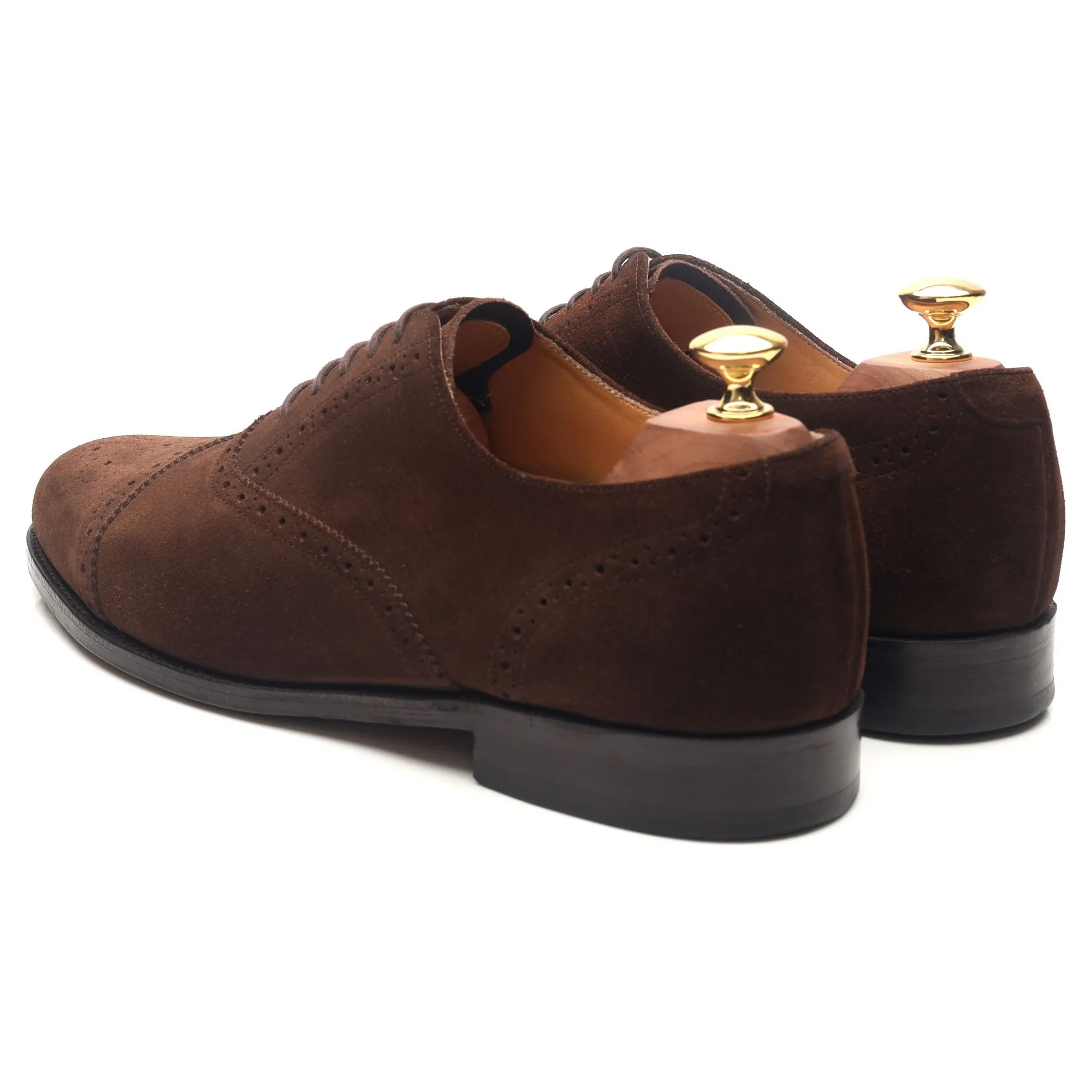 Brown Suede Oxford Semi Brogues UK 8.5 G