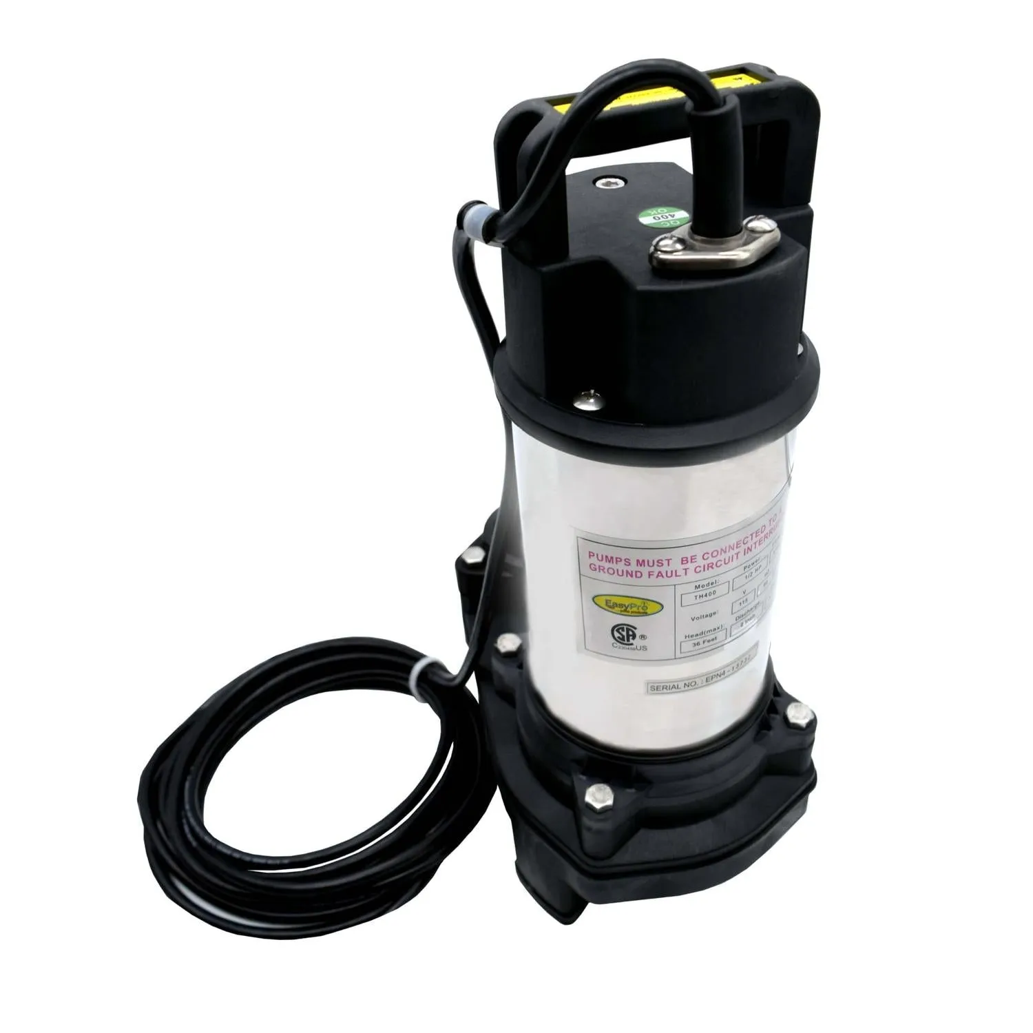 Easypro TH Series Stainless Steel Submersible Pond and Waterfall Pump