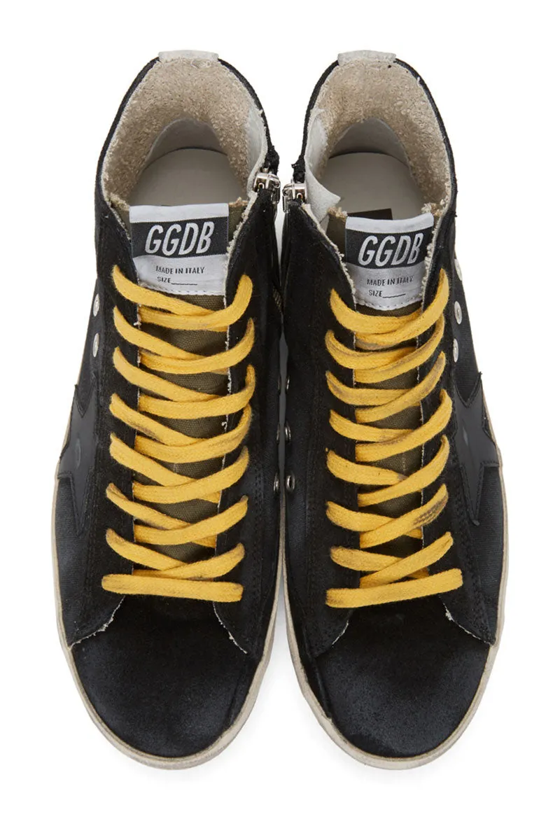 Francy - Black Canvas Yellow Laces