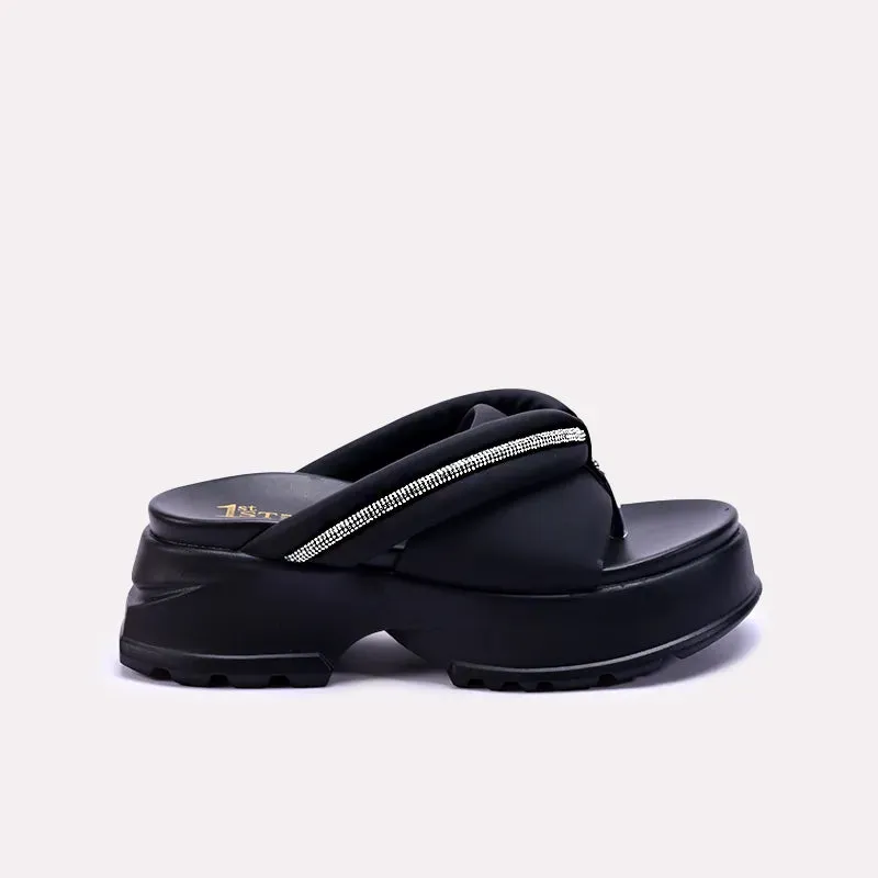 Geri Black Chunky Flip Flops 0412707