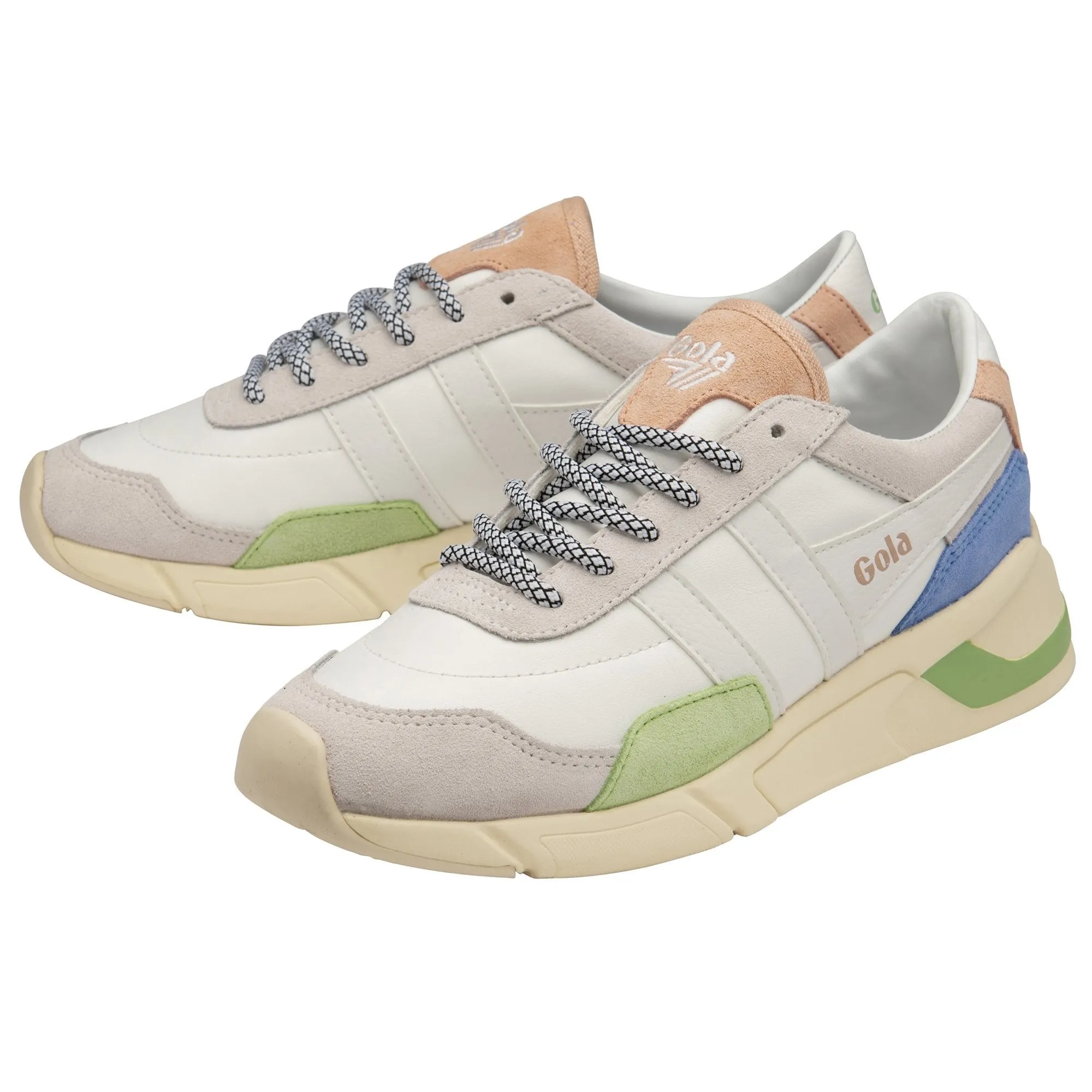 Gola Eclipse Trident White/Green/Blue Sneaker