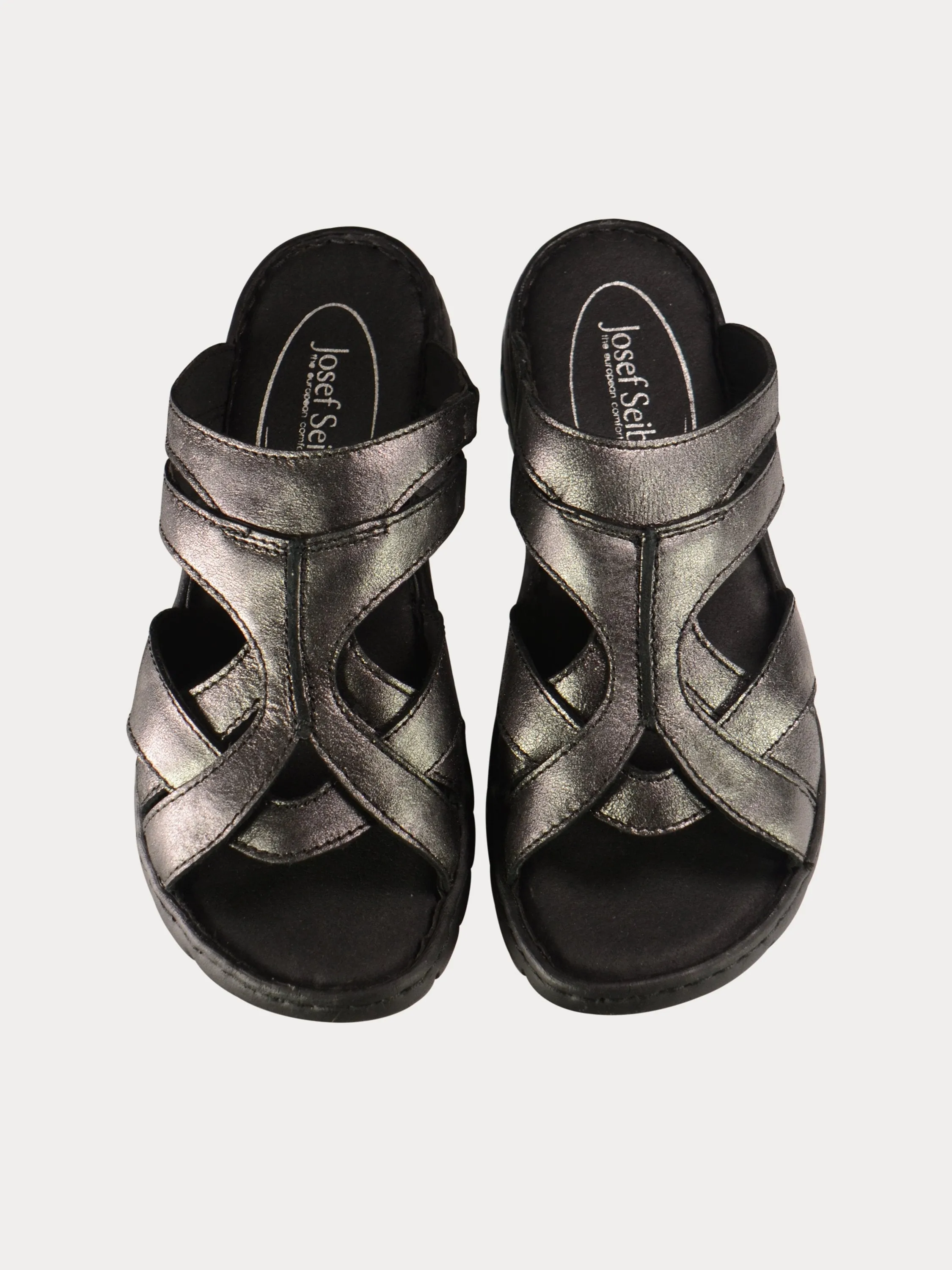 Josef Seibel Women Grey Slider Sandals