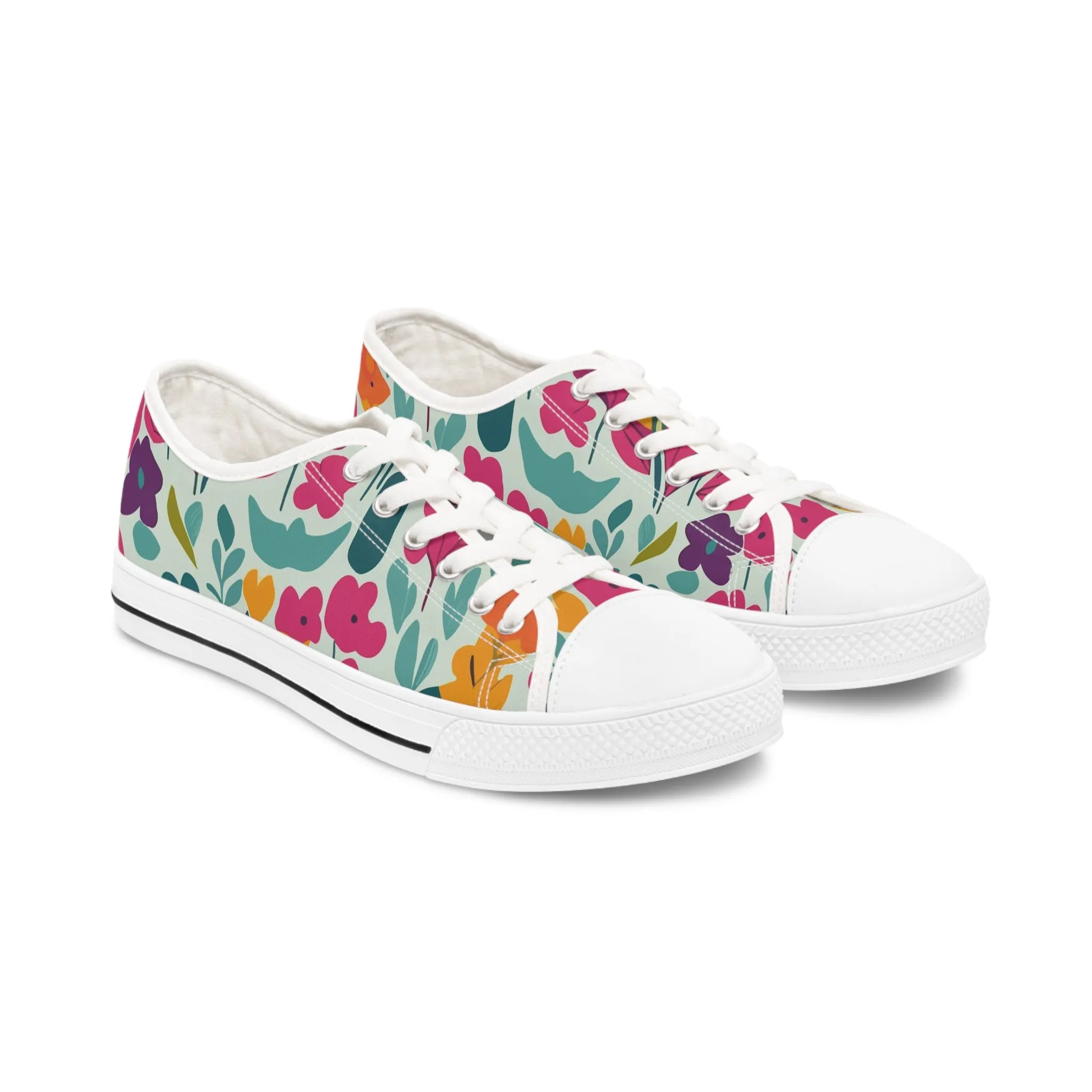 Light flowers - Inovax Woman's Low Top Sneakers