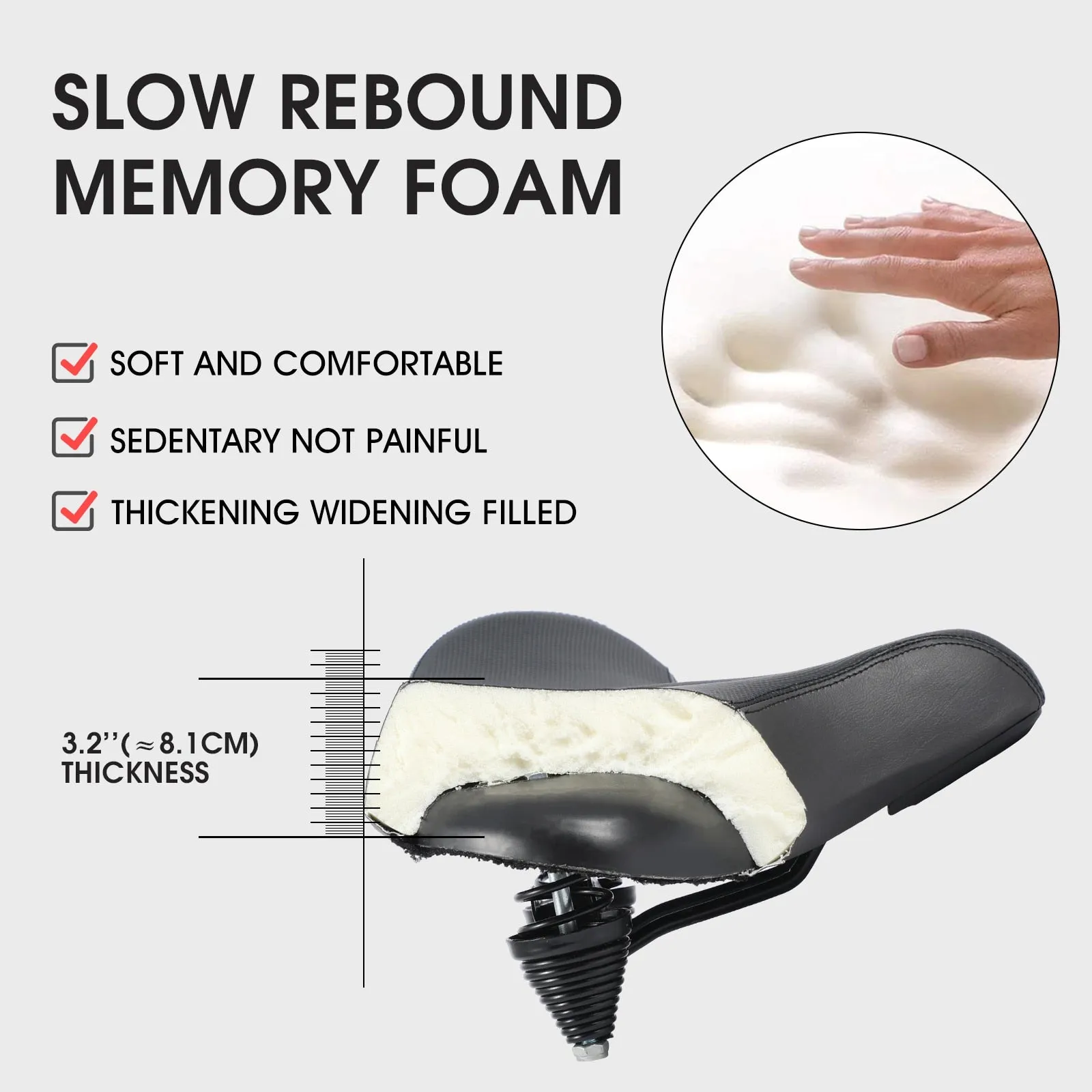 Long Distance Riding Bicycle Saddle Widen Thicken Ergonomic Soft Cushion Mountain MTB Road Bike Saddle Comfortable Cycling Seat