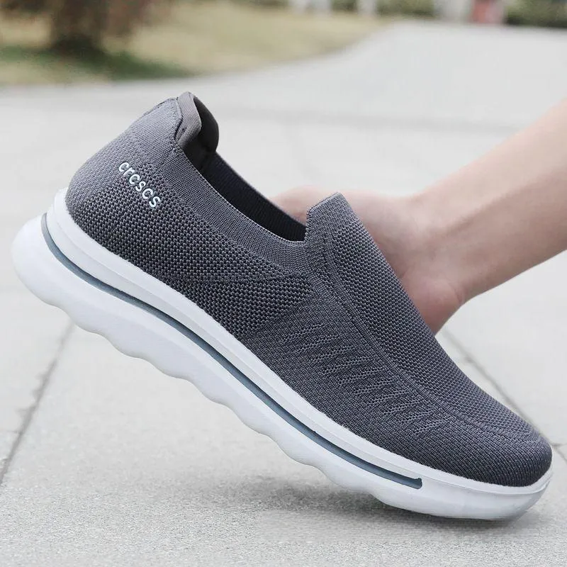 Middle-aged dad shoes casual breathable spring non-slip soft bottom lazy one pedal walking shoes