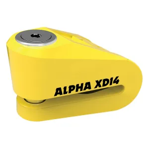 Oxford Alpha XD14 Disc Lock Yellow Motorcycle & Scooter Security