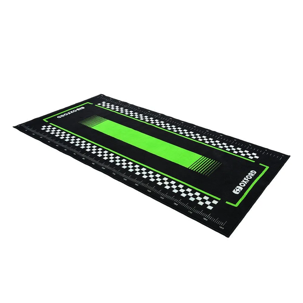 Oxford Workshop Mat Pitlane Green L 200 x 100cm Motorcycle Mat