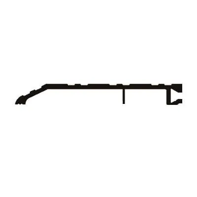 Pemko 254BSP Half Saddle Threshold - 4" Width, 1/2" Height, Black Suede Powder Coat