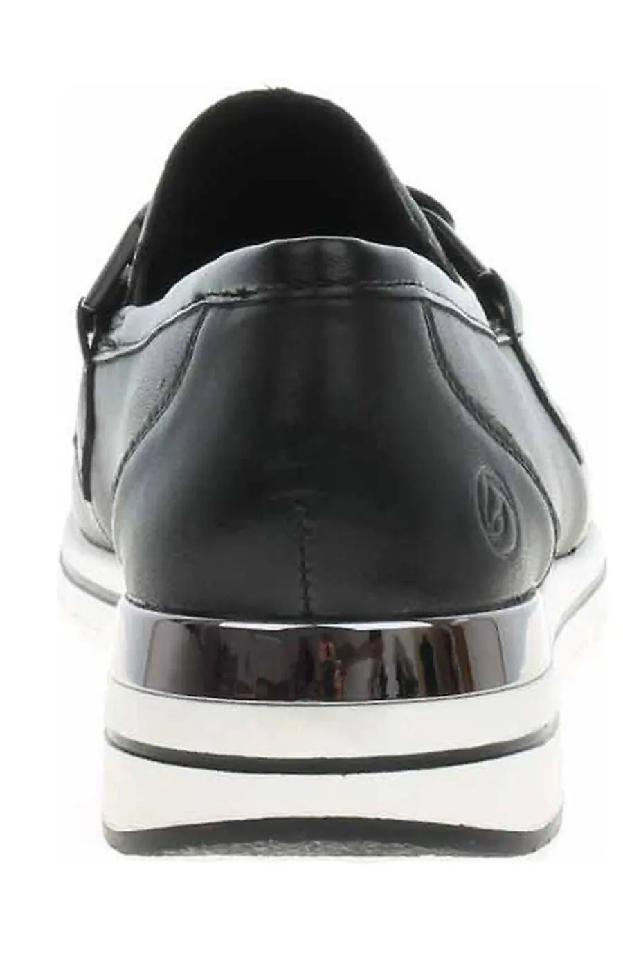 Remonte Chain Striped Loafer in Black