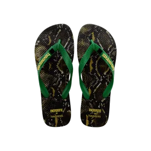 Rotate Animal Print Flip Flops