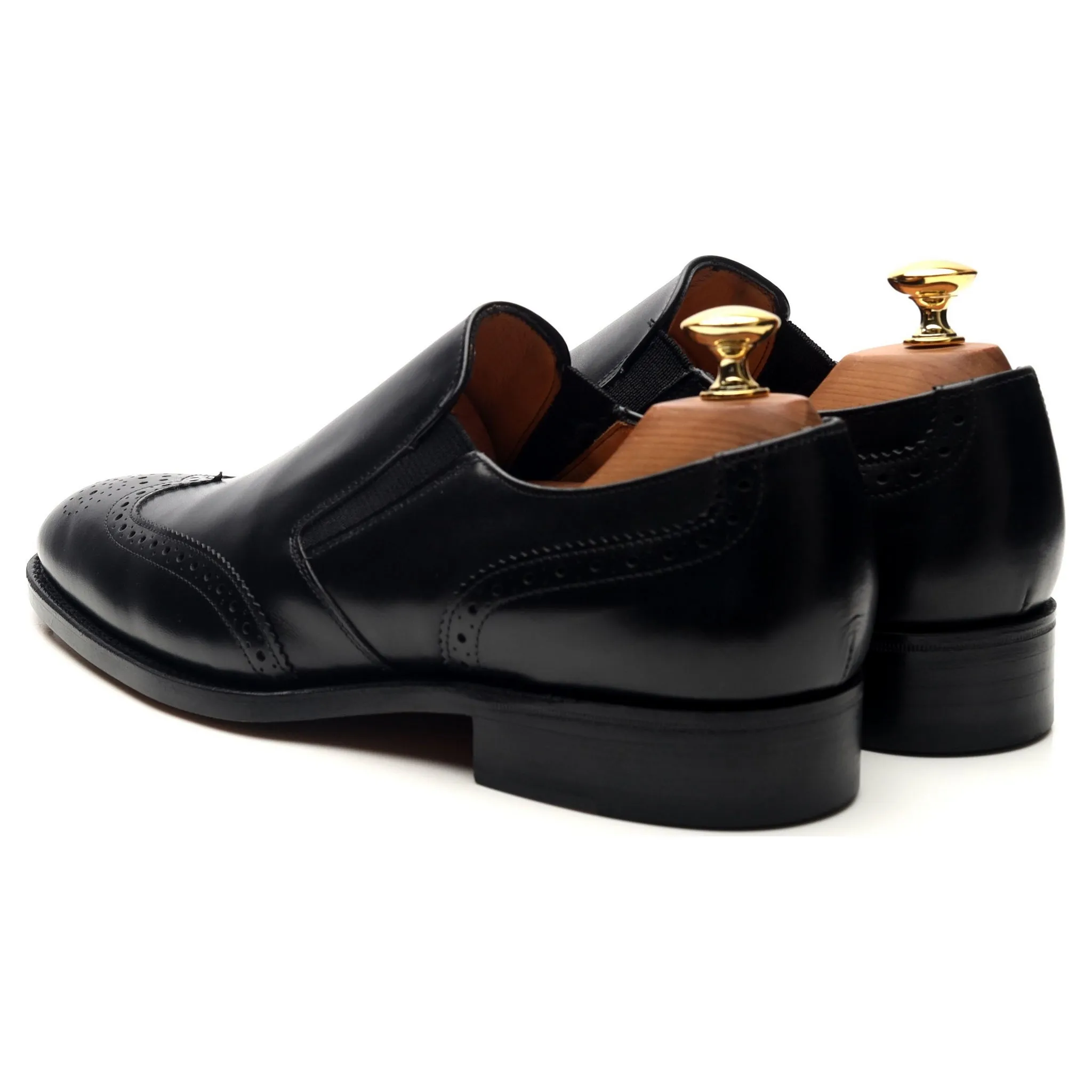 Shipton & Heneage 'Vienna' Black Leather Slip On Loafers UK 6.5