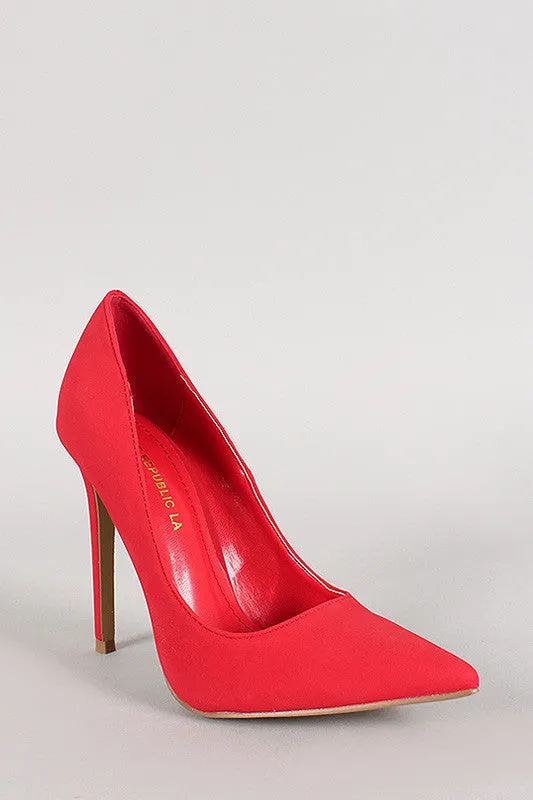 Shoe Republic Nubuck Pointy Toe Stiletto Pump