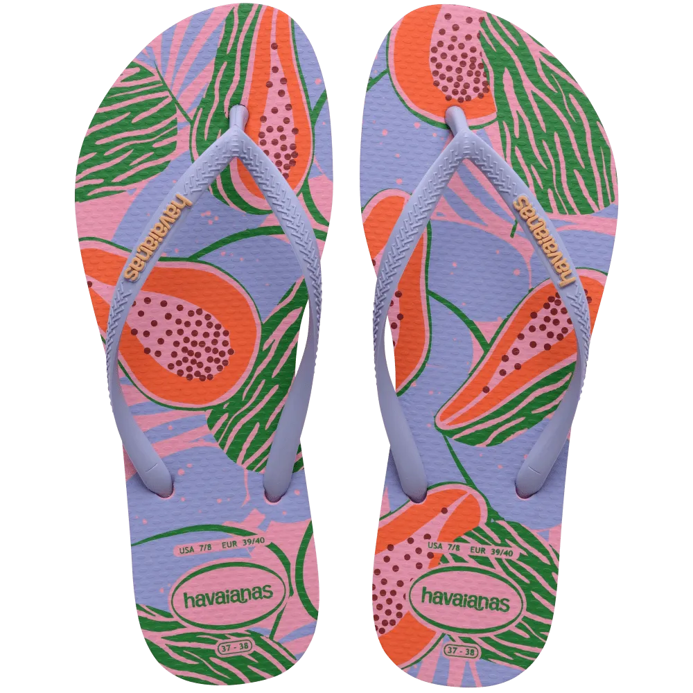 Slim Summer Fruits Flip Flops