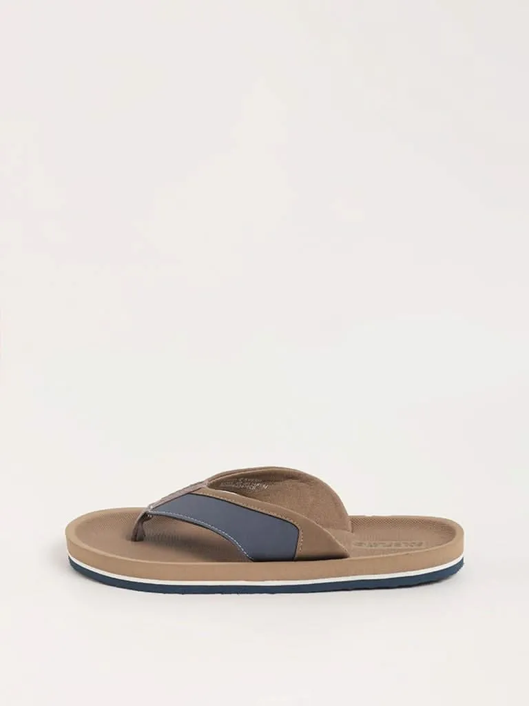 SOLEPLAY Brown Textured Flip-Flop