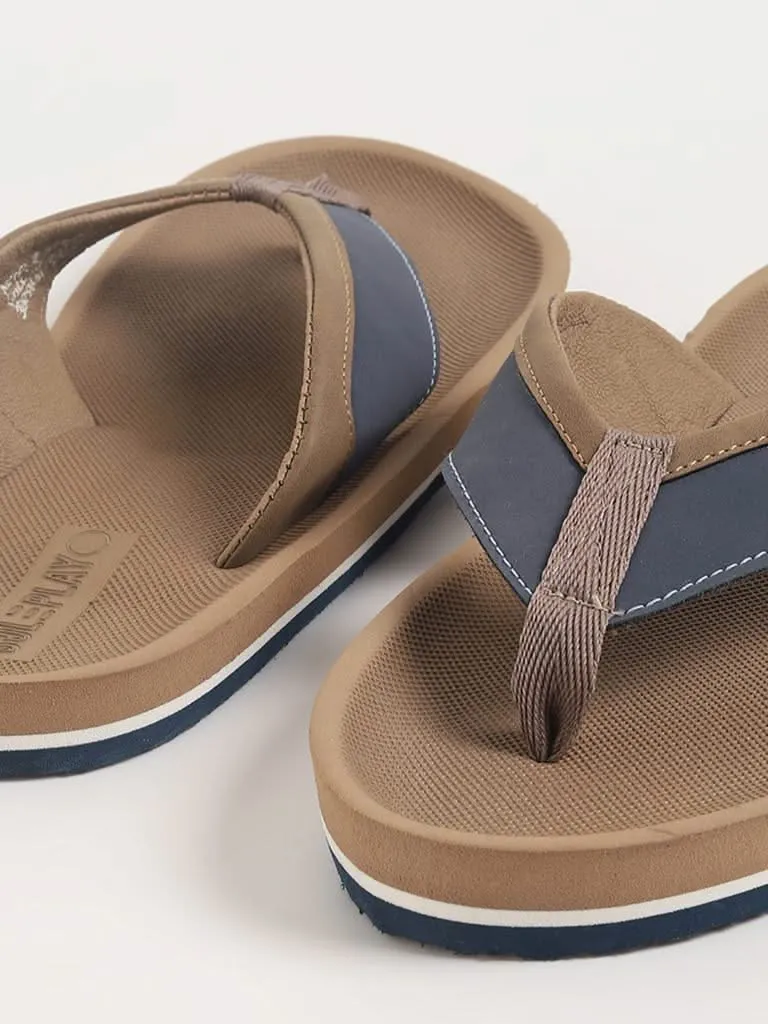 SOLEPLAY Brown Textured Flip-Flop