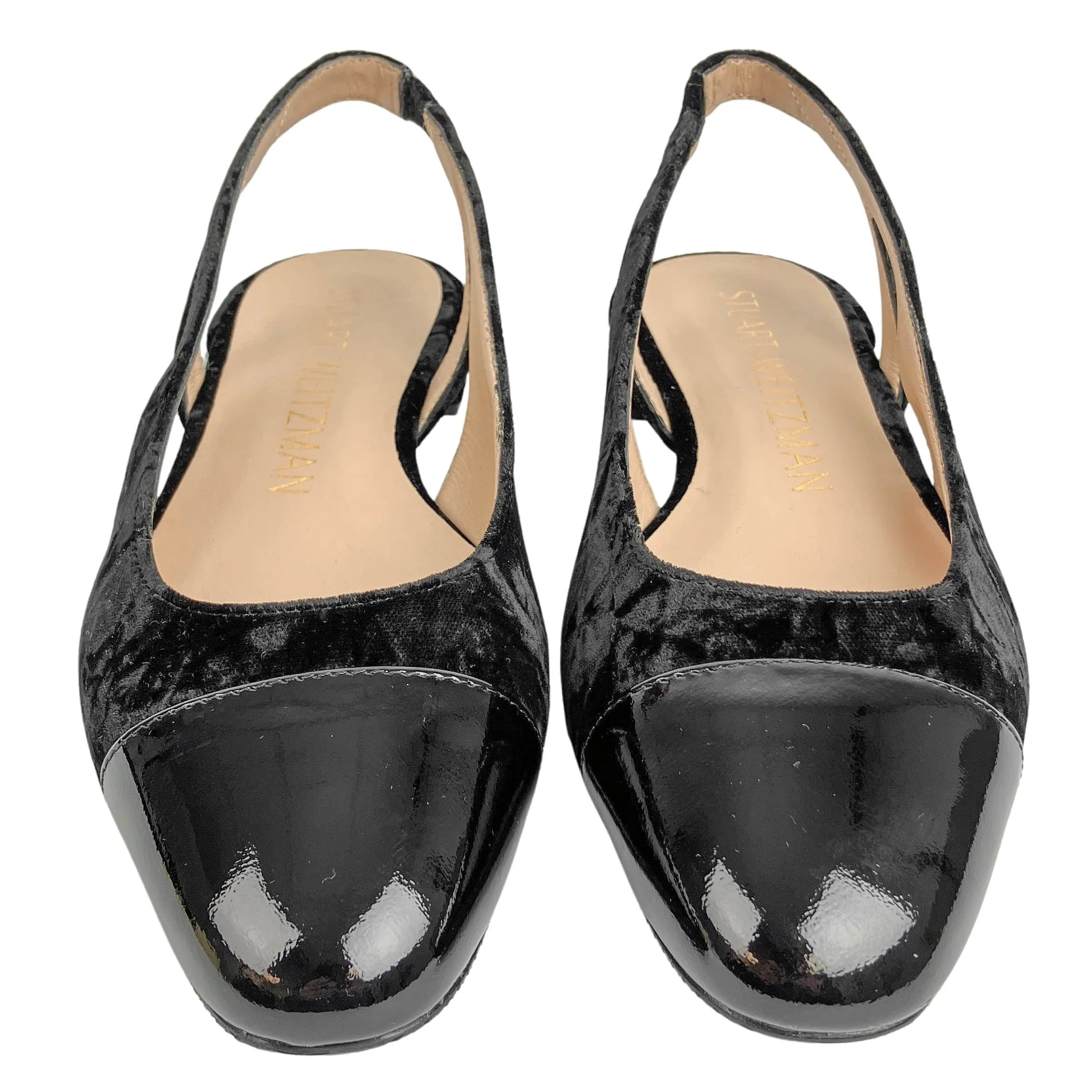 Stuart Weitzman Pearl Slingbacks in Black