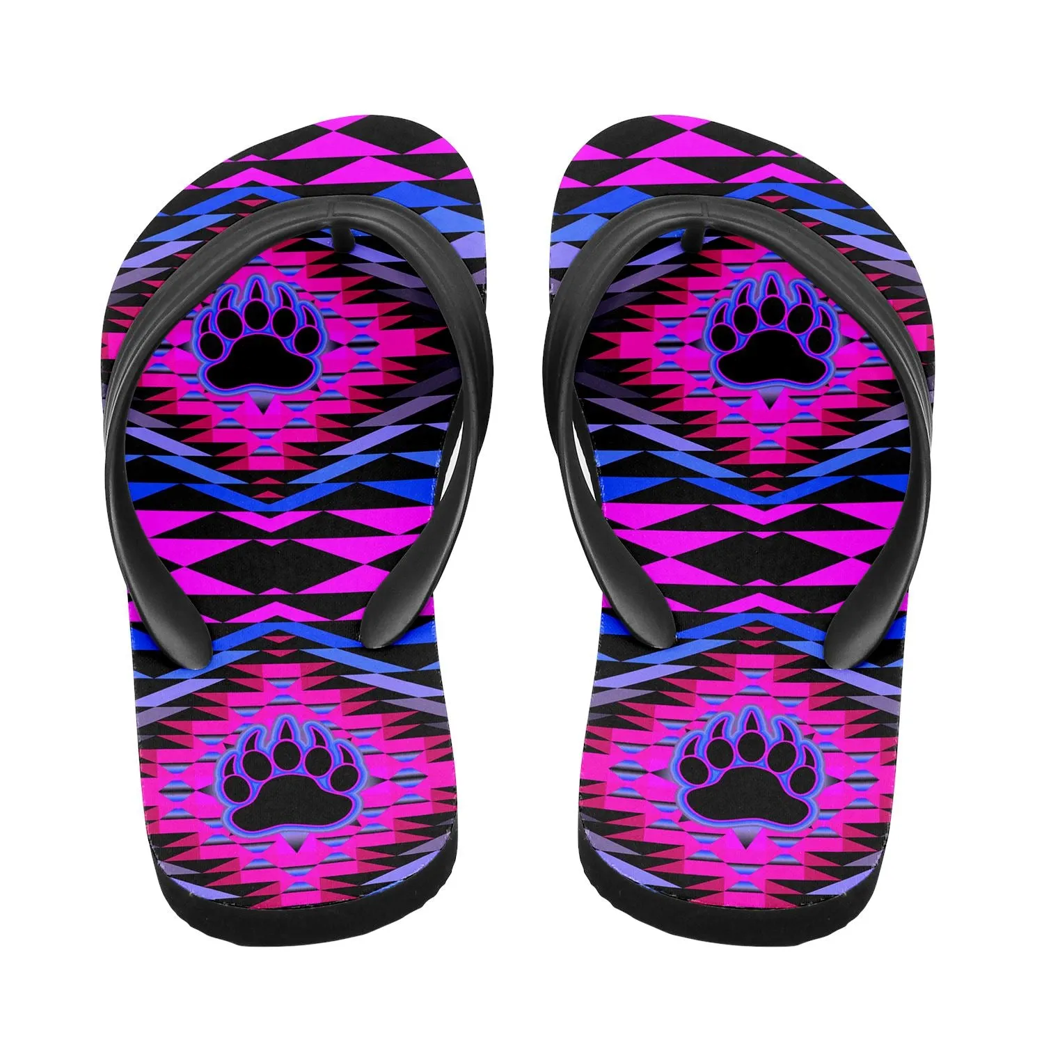 Sunset Bearpaw Blanket Pink Flip Flops