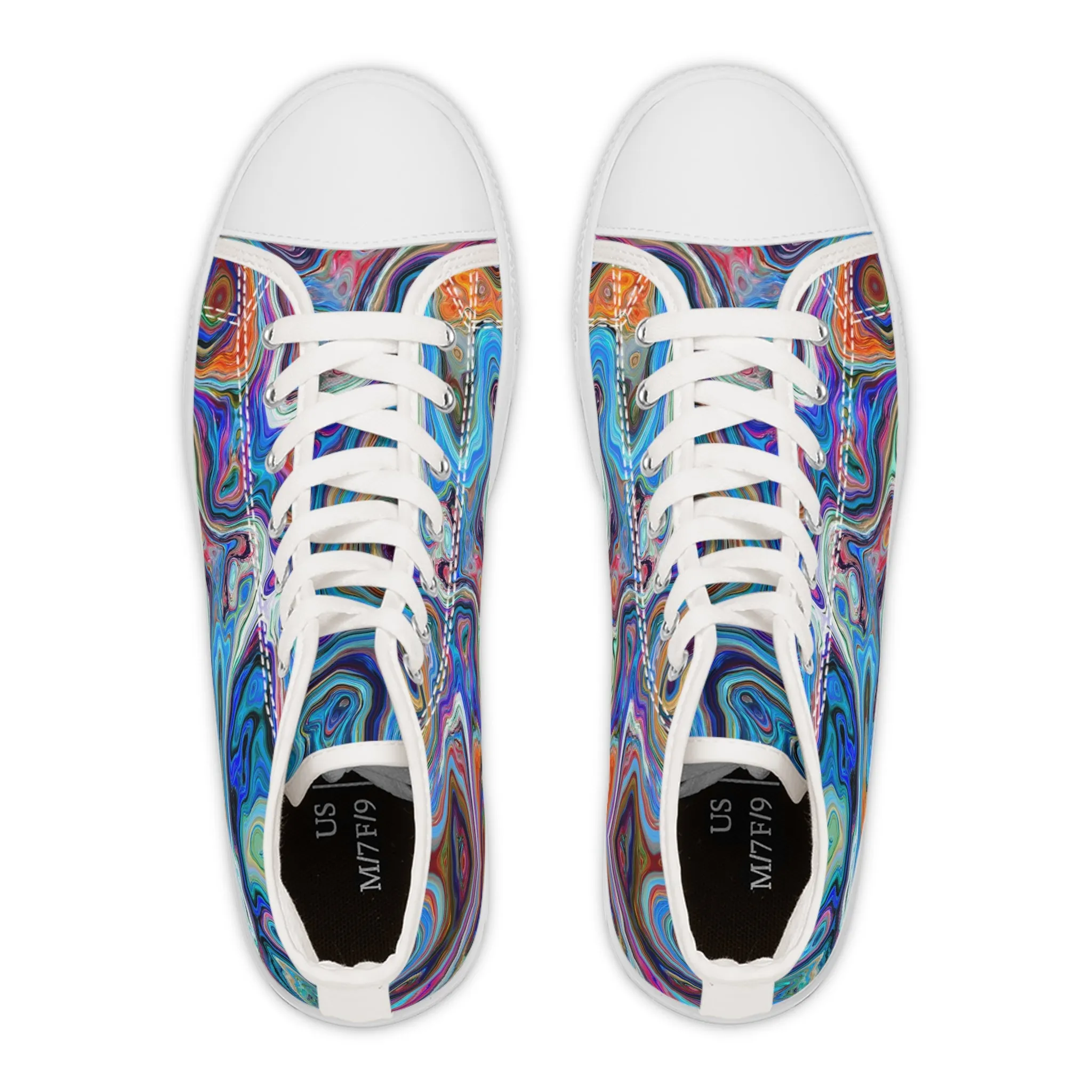 Trippy Liquid - Inovax Women's Hight Top Sneakers