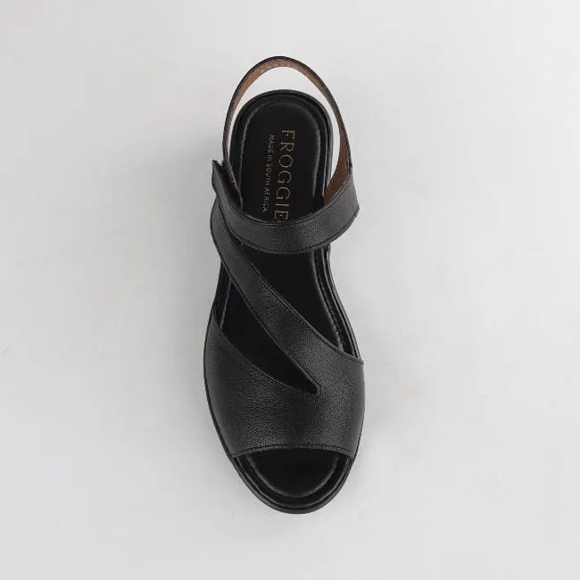 Velcro Sandal in Black - 12538