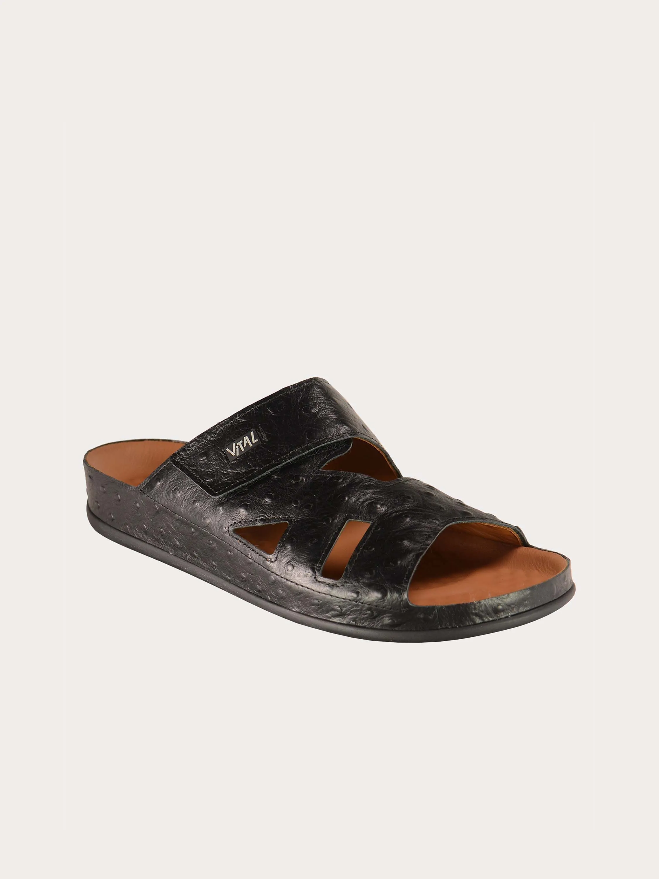 Vital Mens Detail Strap Leather Sandals