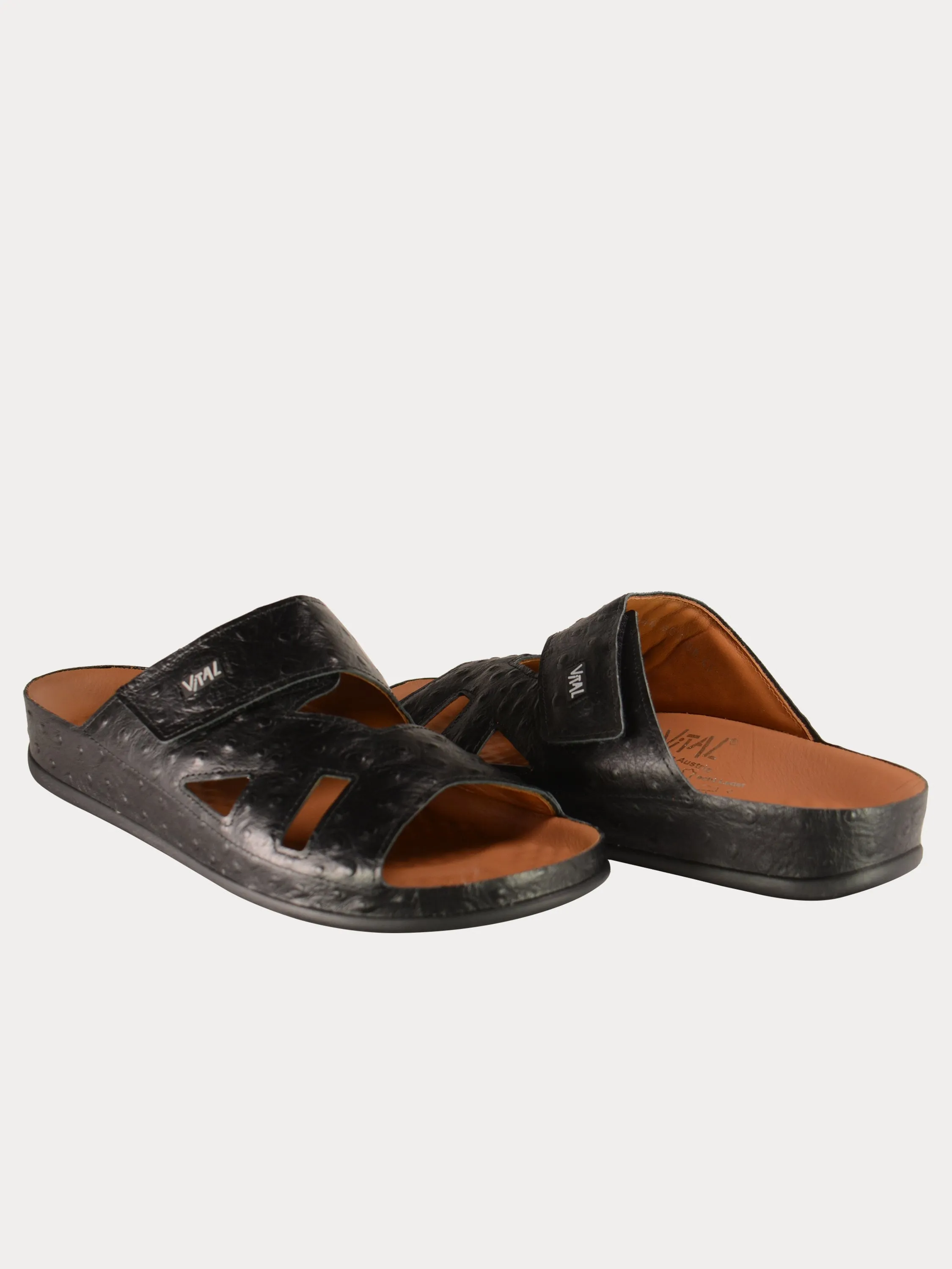 Vital Mens Detail Strap Leather Sandals