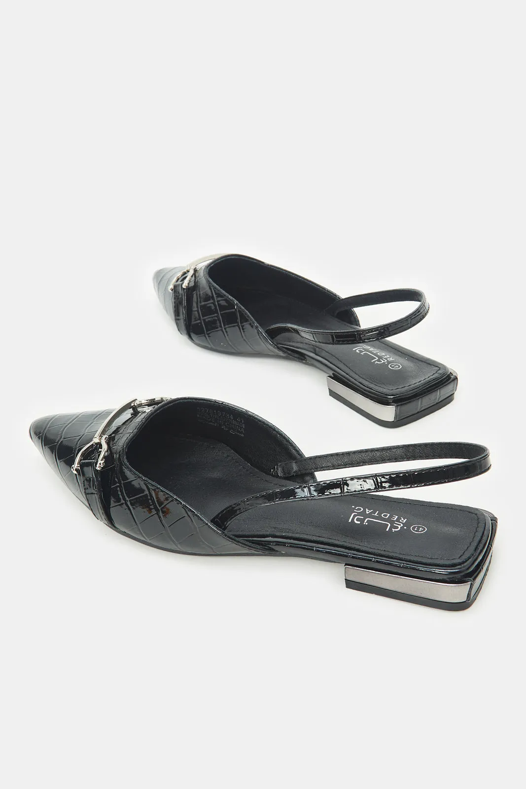 Women Black Patent Slingback