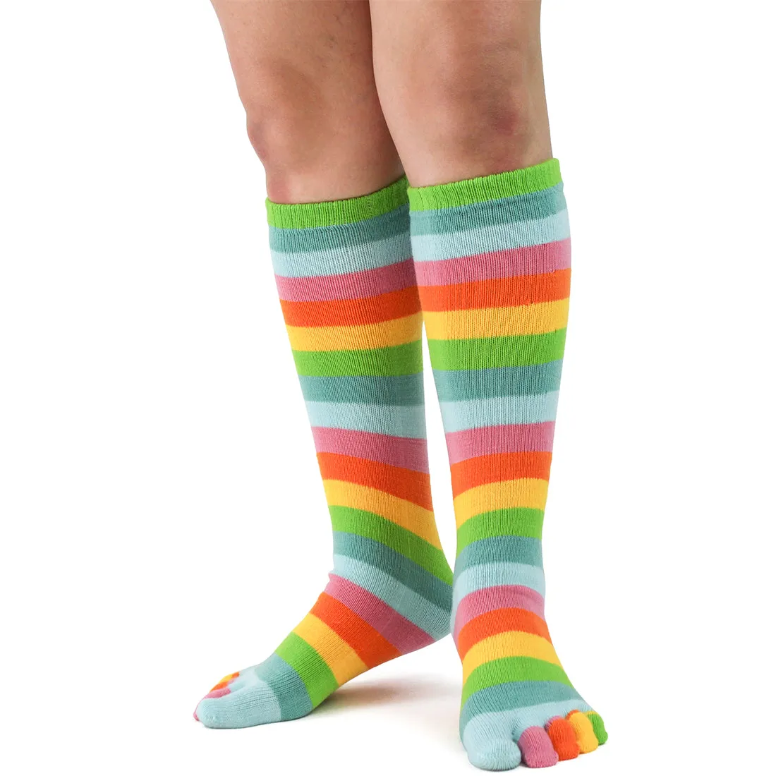 Women's Pastel Rainbow Toe Socks